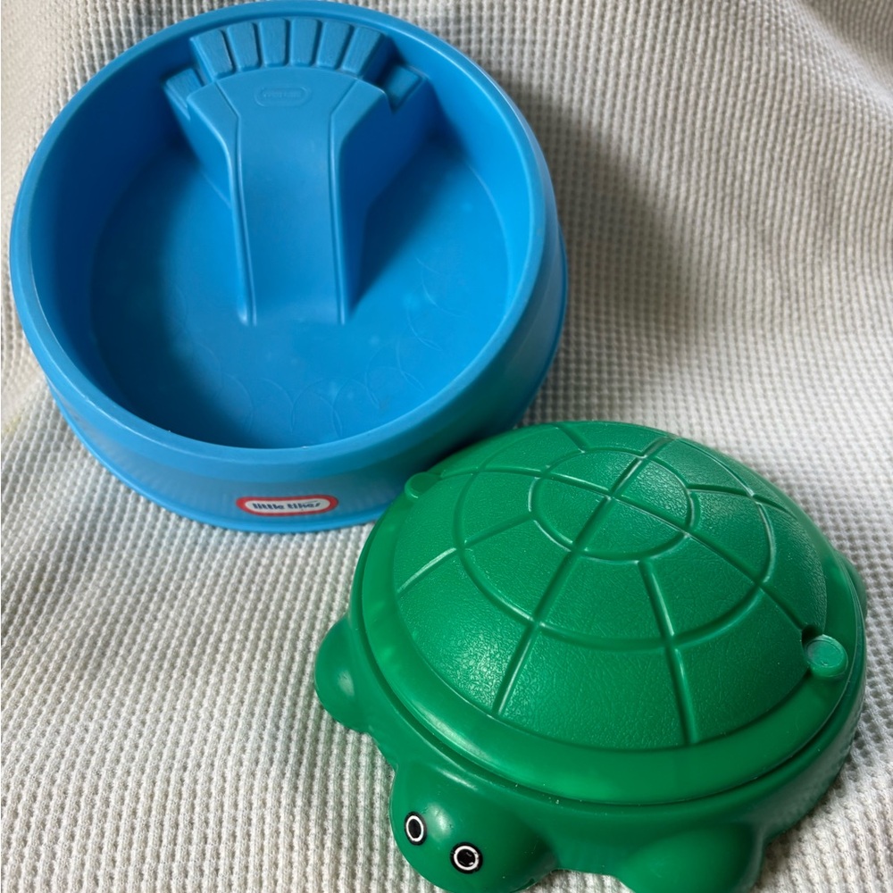 Vintage Little Tikes Dollhouse mini POOL & TURTLE SANDBOX backyard fun Tykes